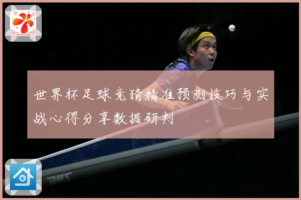 世界杯足球竞猜精准预测技巧与实战心得分享数据研判